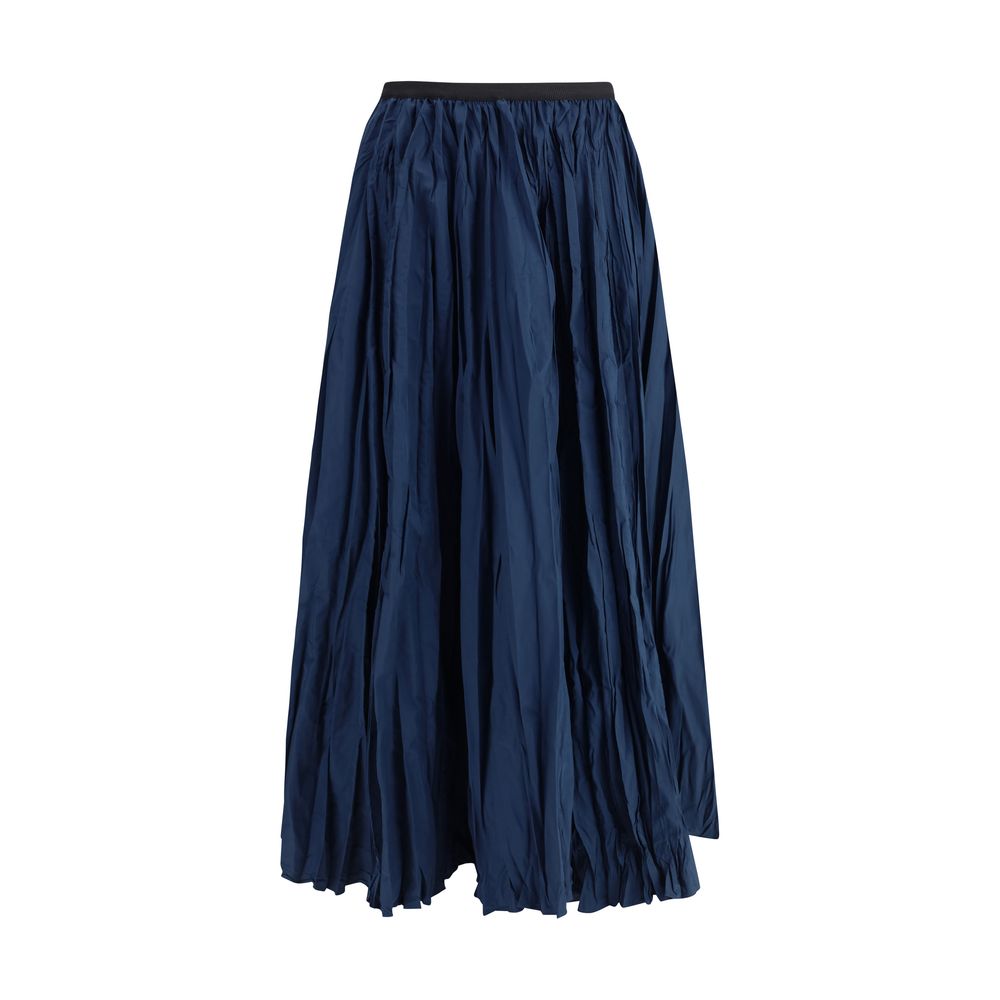 Sara Roka Blue Polyester Midi Women's Skirt