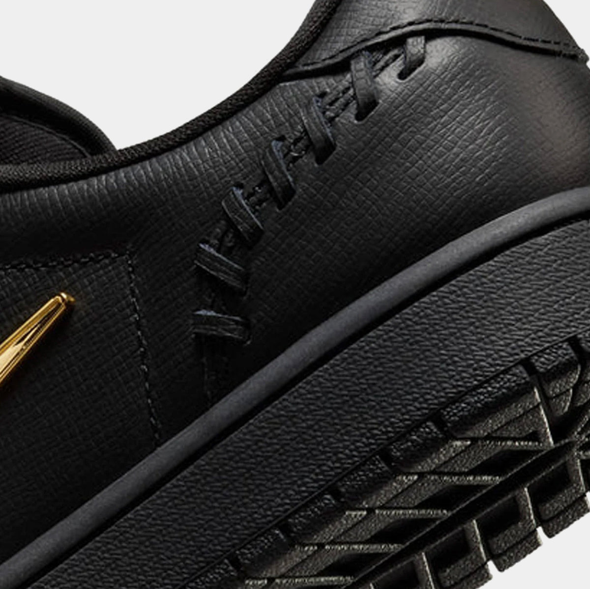 Exclusive Air Jordan 1 Method Of Make Metallic Gold Womens Lifestyle Shoes (Black/Metallic Gold) — 6 — Side View