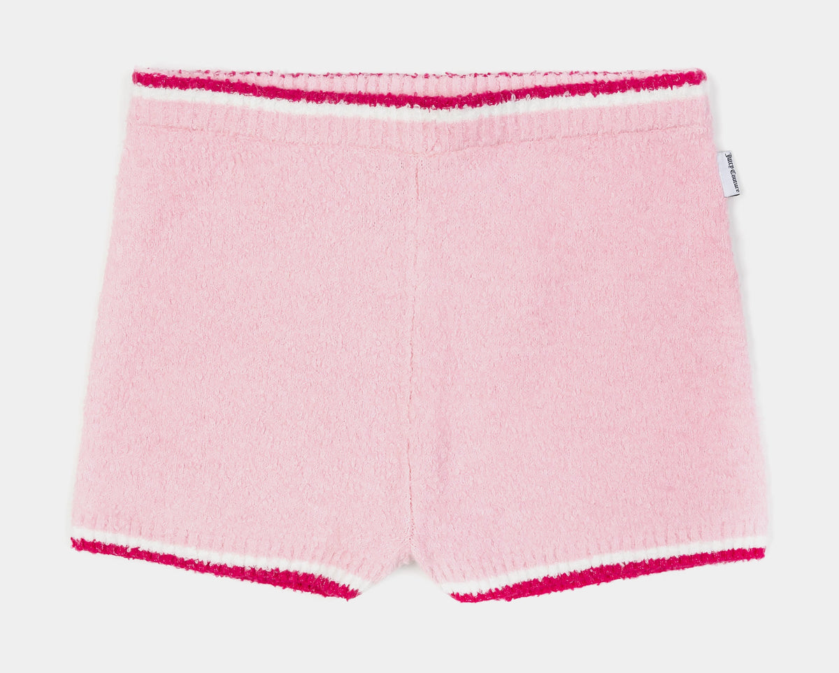 Exclusive Tipped Sweater Shorts (Pink) — XS — Front View
