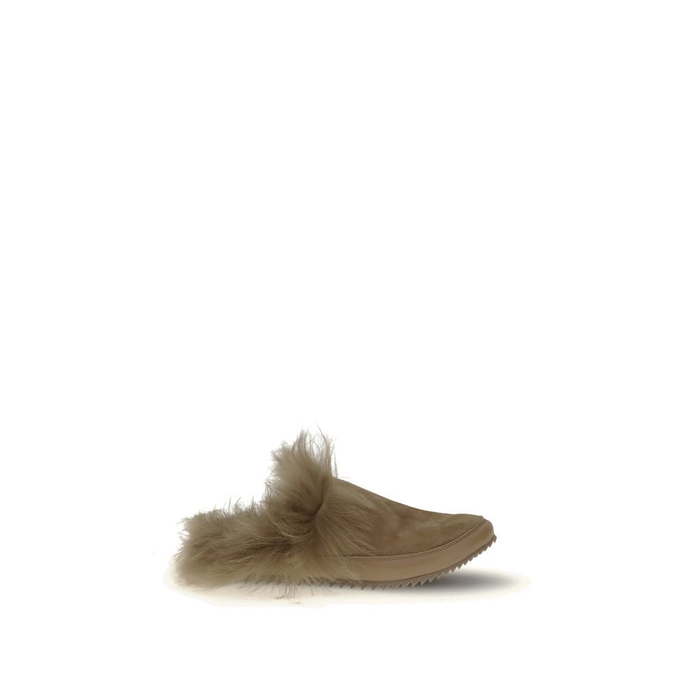 Pedro García Beige Rubber Women's Mules