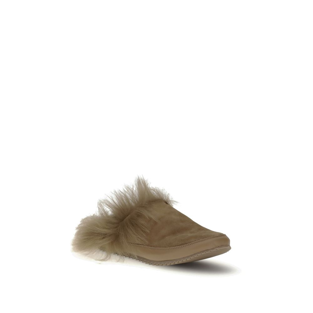 Pedro García Beige Rubber Women's Mules