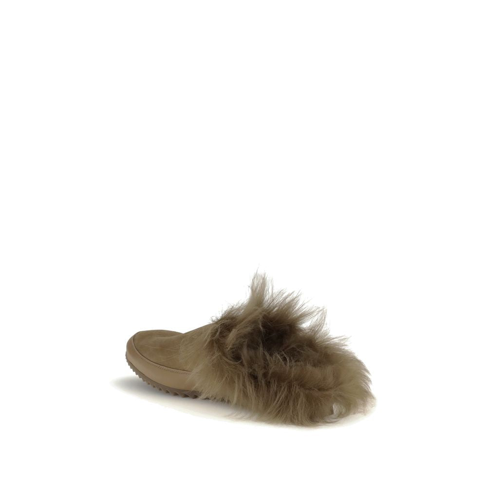 Pedro García Beige Rubber Women's Mules