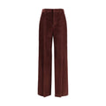 Brunello Cucinelli Bordeaux Cotton Casual Women's Pants