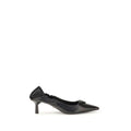 Prada Black Calf Leather Bos Taurus High Heel Women's Pumps