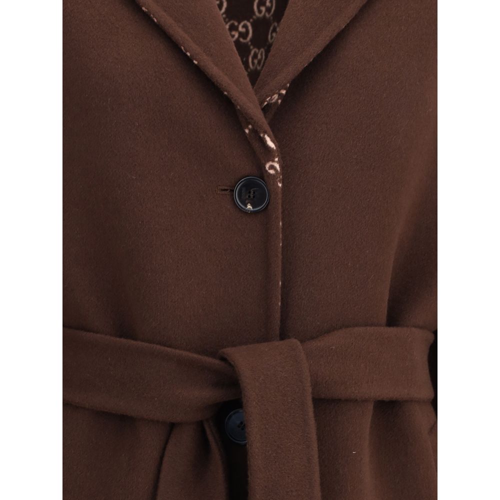 Gucci Brown Wool Women's Coat