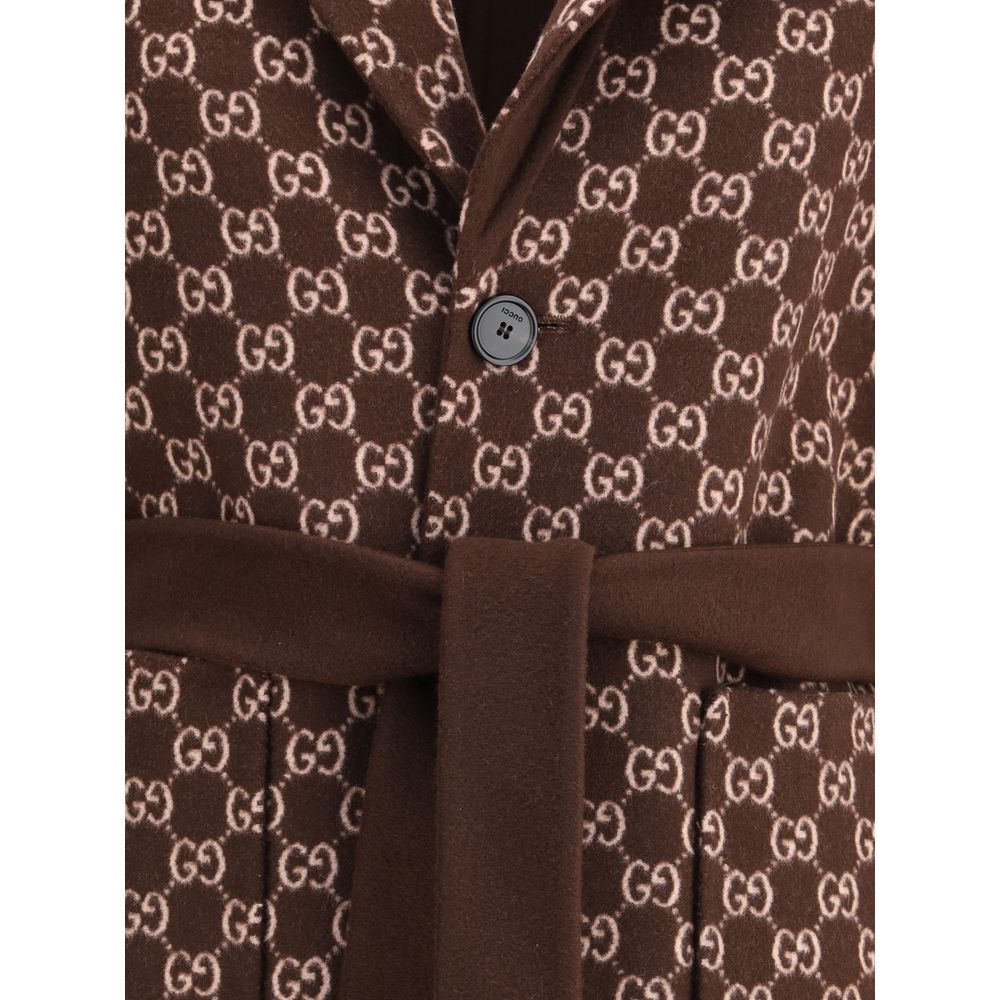 Gucci Brown Wool Women's Coat