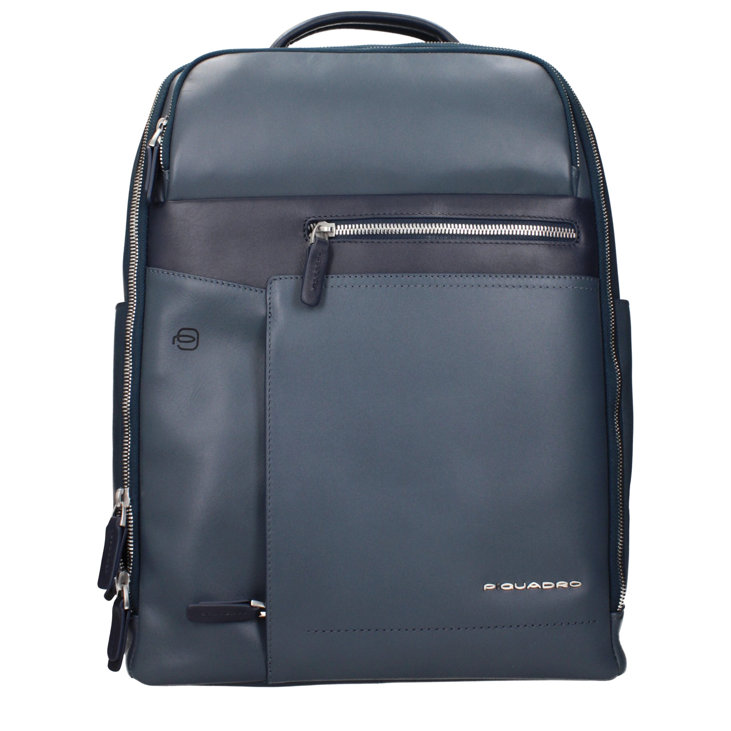 Piquadro Blue Leather Men's Backpack