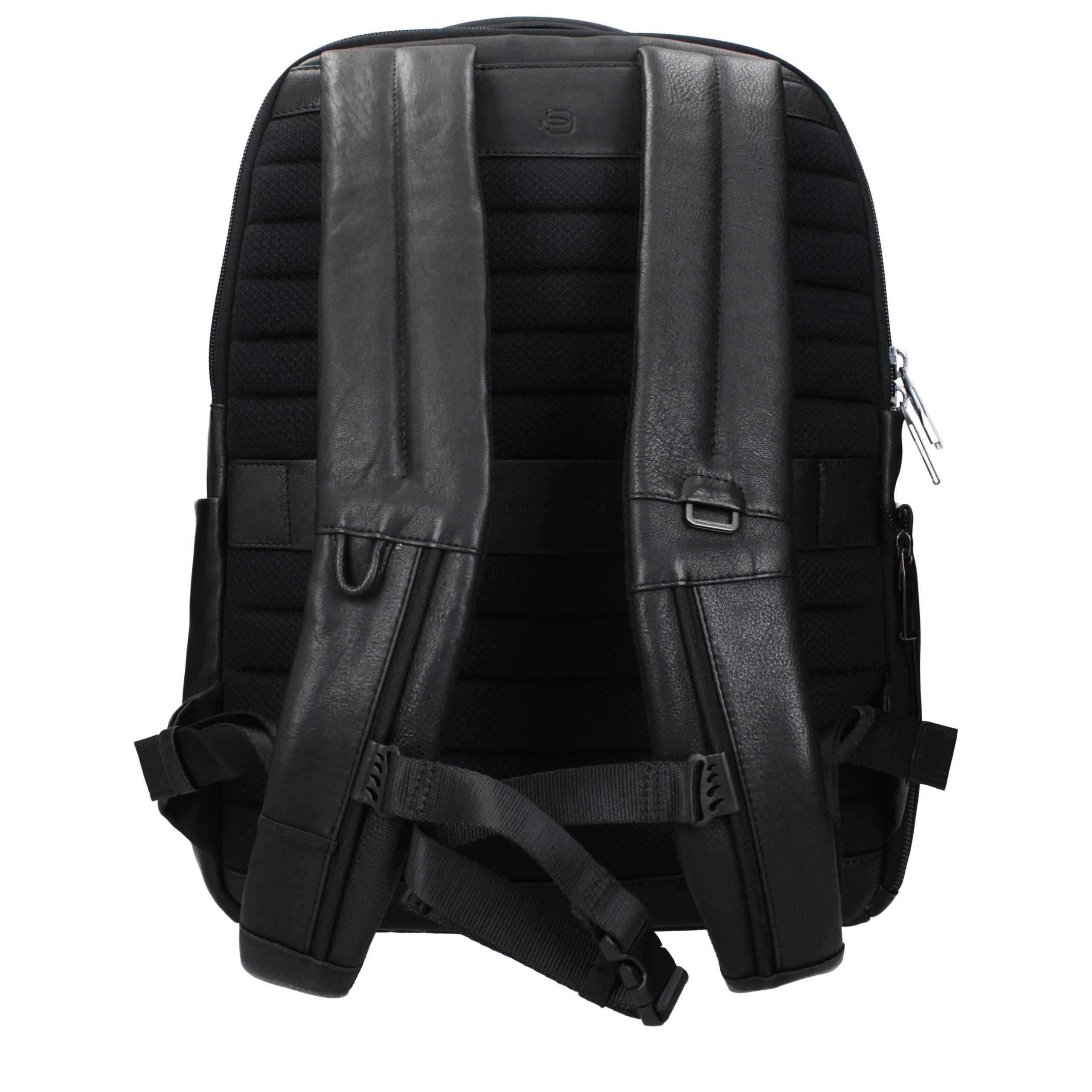 Piquadro Black Leather Men's Backpack