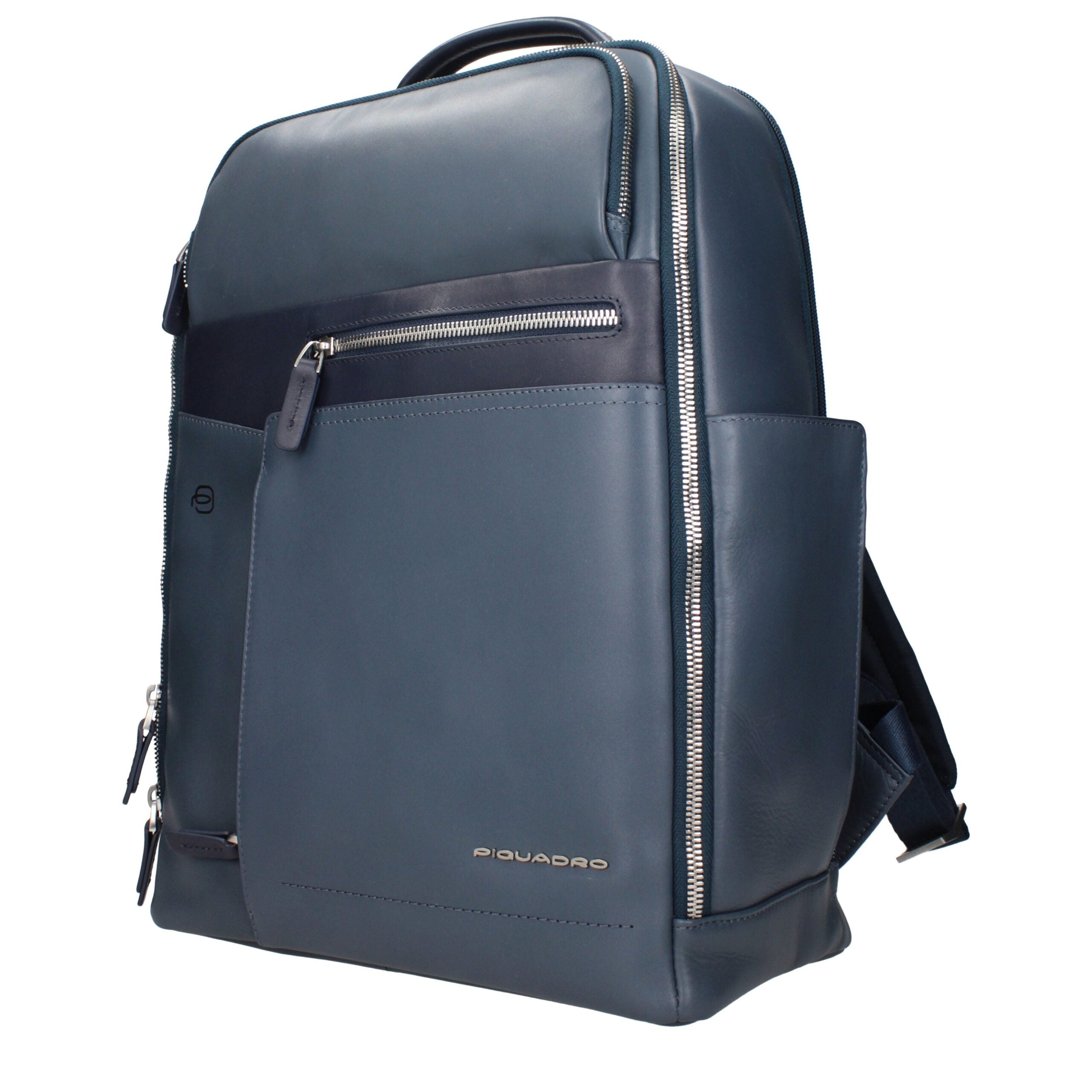Piquadro Blue Leather Men's Backpack