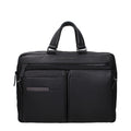 Piquadro Black Leather Business And Laptop Men's Bag