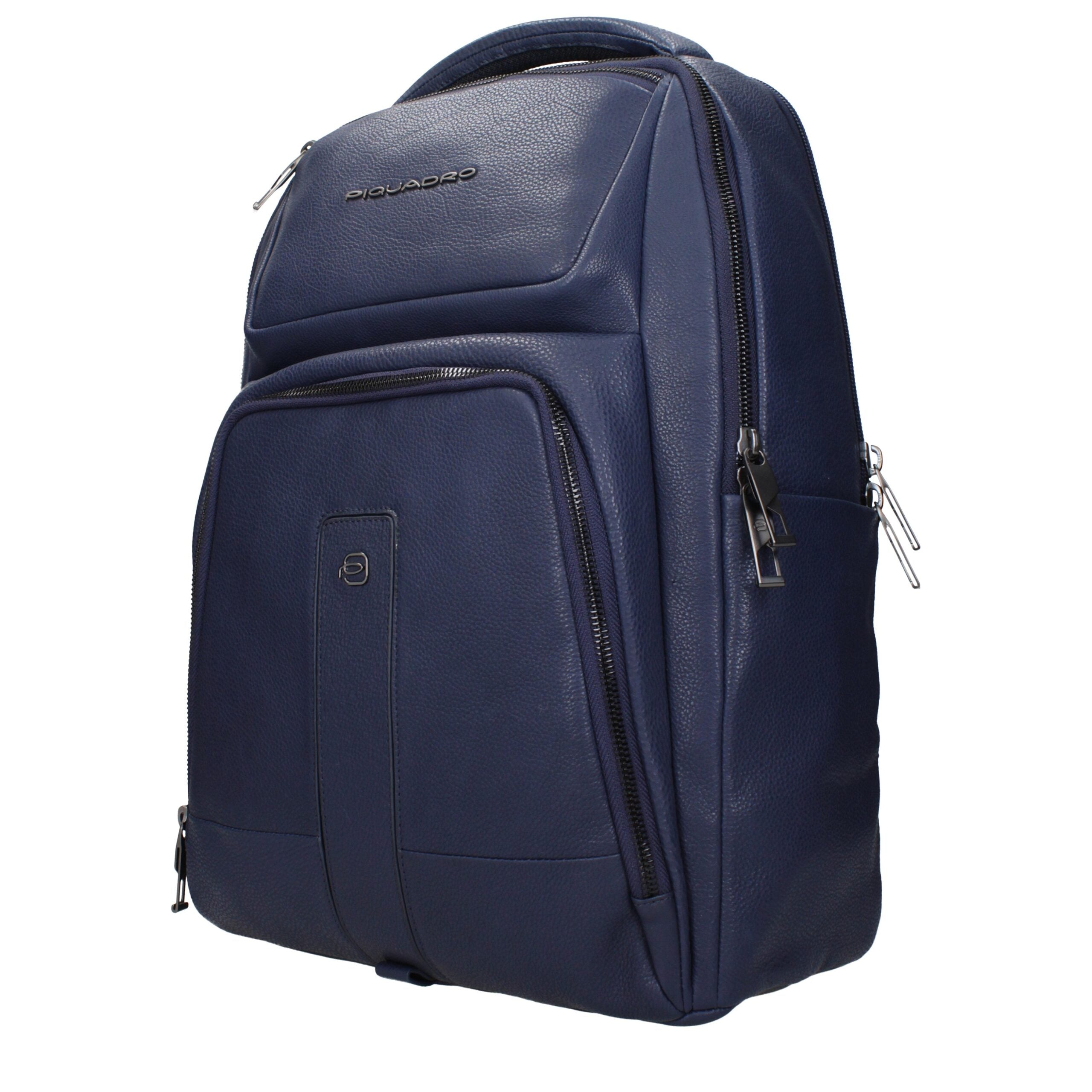 Piquadro Blue Leather Men's Backpack