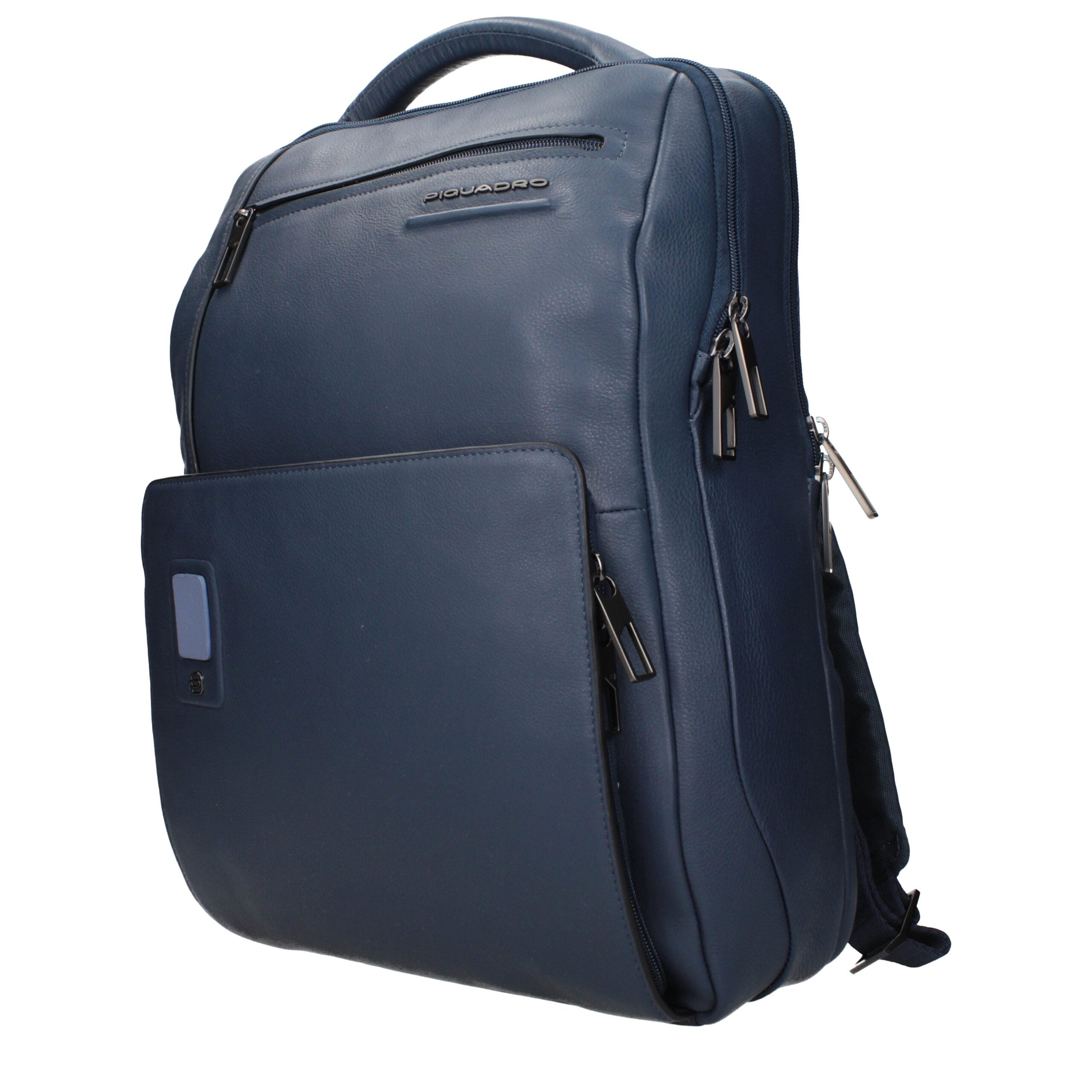 Piquadro Blue Leather Men's Backpack