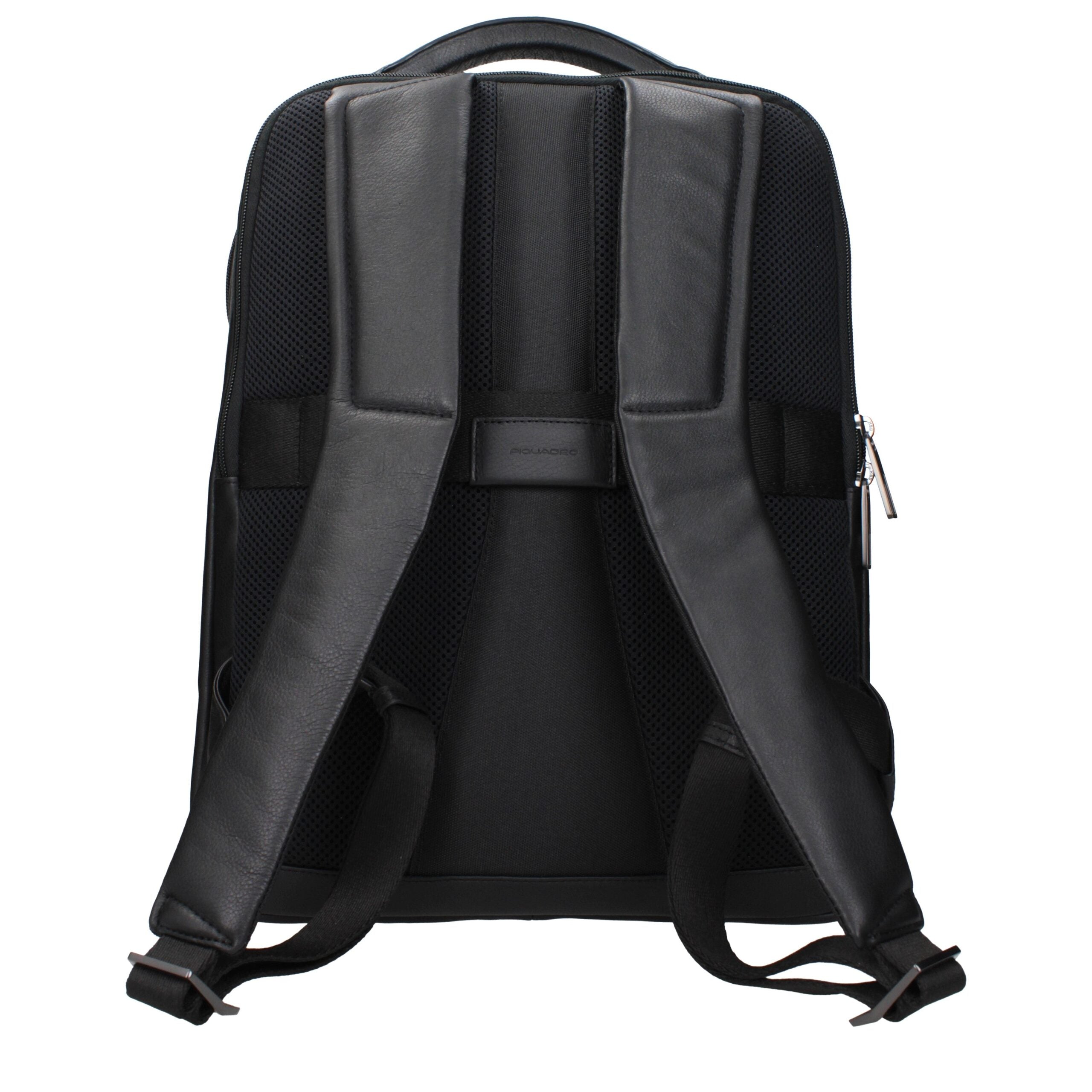 Piquadro Black Leather Men's Backpack