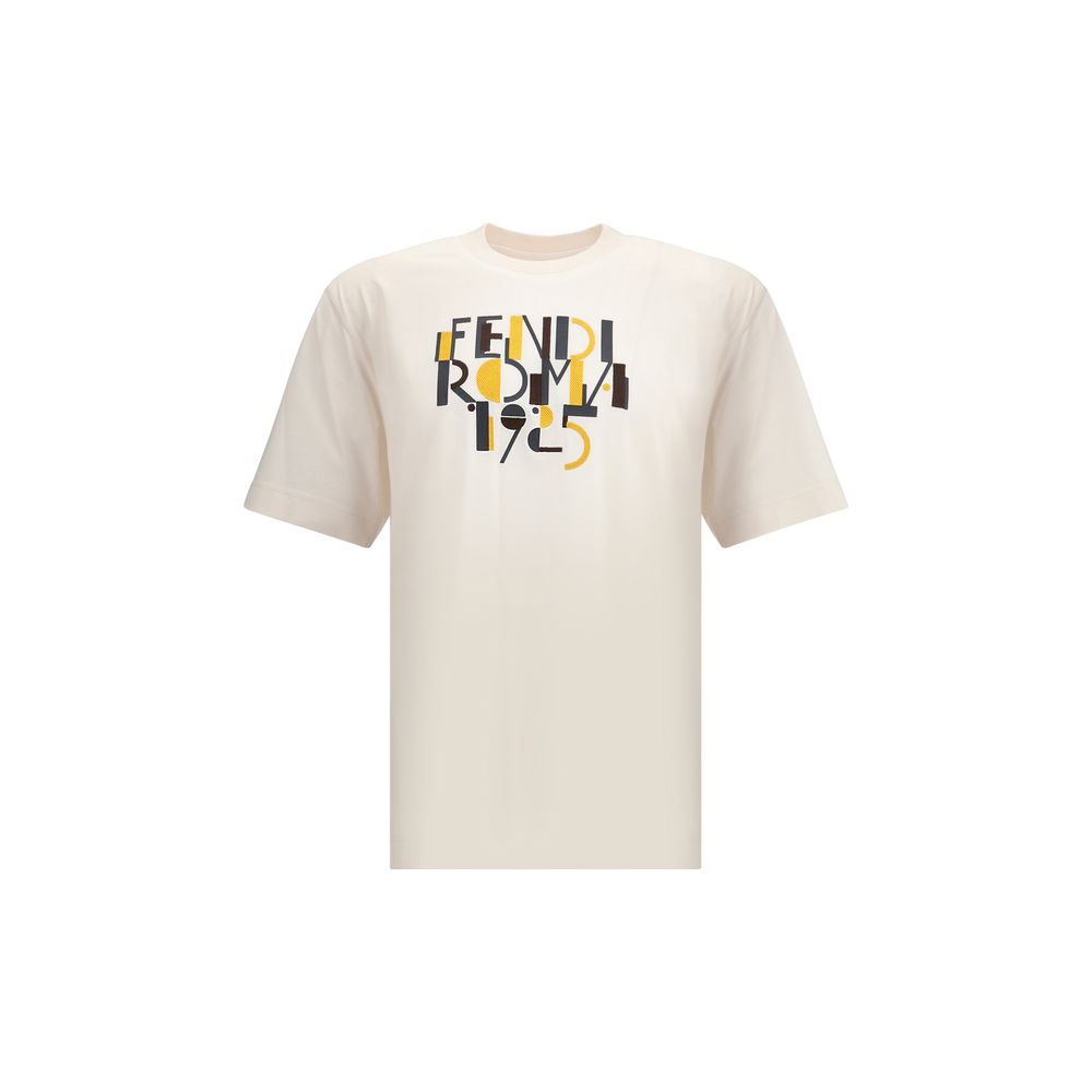 Fendi White Cotton Men's T-Shirt