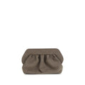 THEMOIRè Brown Other Fibres Clutch Women's Bag