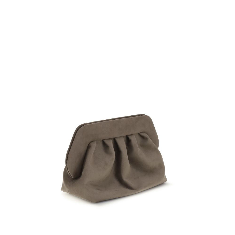 THEMOIRè Brown Other Fibres Clutch Women's Bag