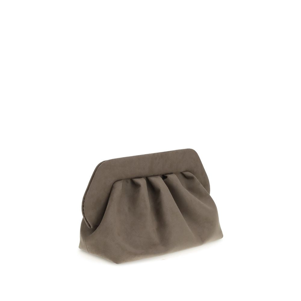 THEMOIRè Brown Other Fibres Clutch Women's Bag