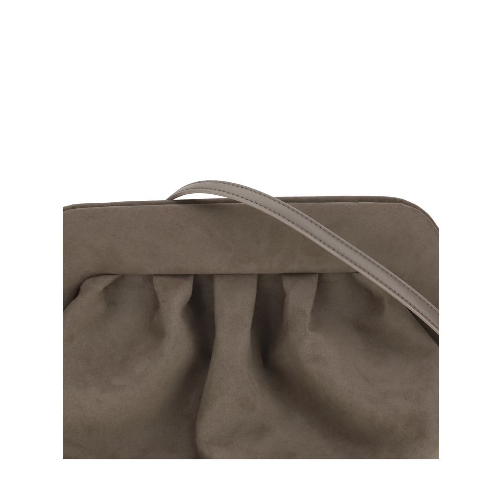 THEMOIRè Brown Other Fibres Clutch Women's Bag