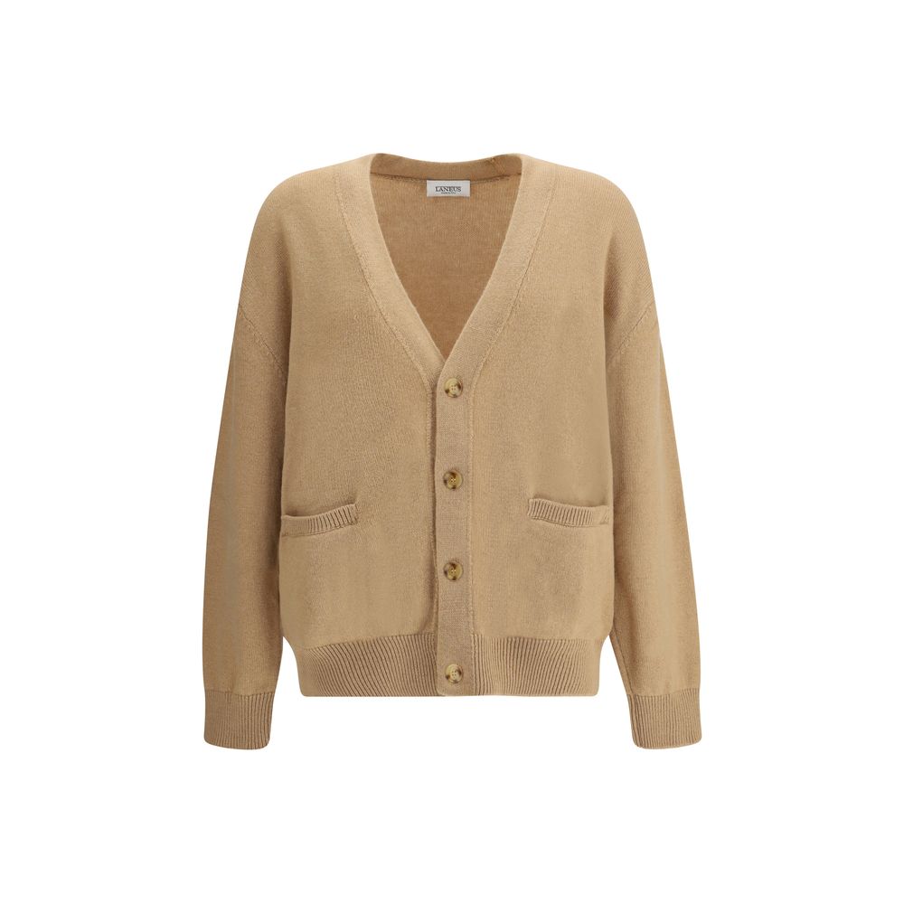 Laneus Beige Merino Wool Men's Cardigan