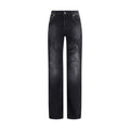 Balenciaga Black Cotton Relaxed Fit Women's Jeans