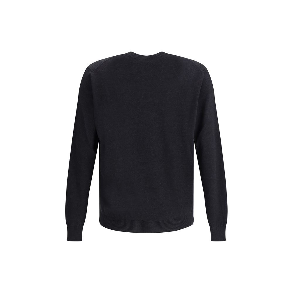 Fendi Black Fleece Wool Men's Sweatshirt