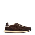 Dolce & Gabbana Brown Fabric Low Top Men's Sneakers