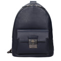 Pineider Blue Leather Men's Backpack