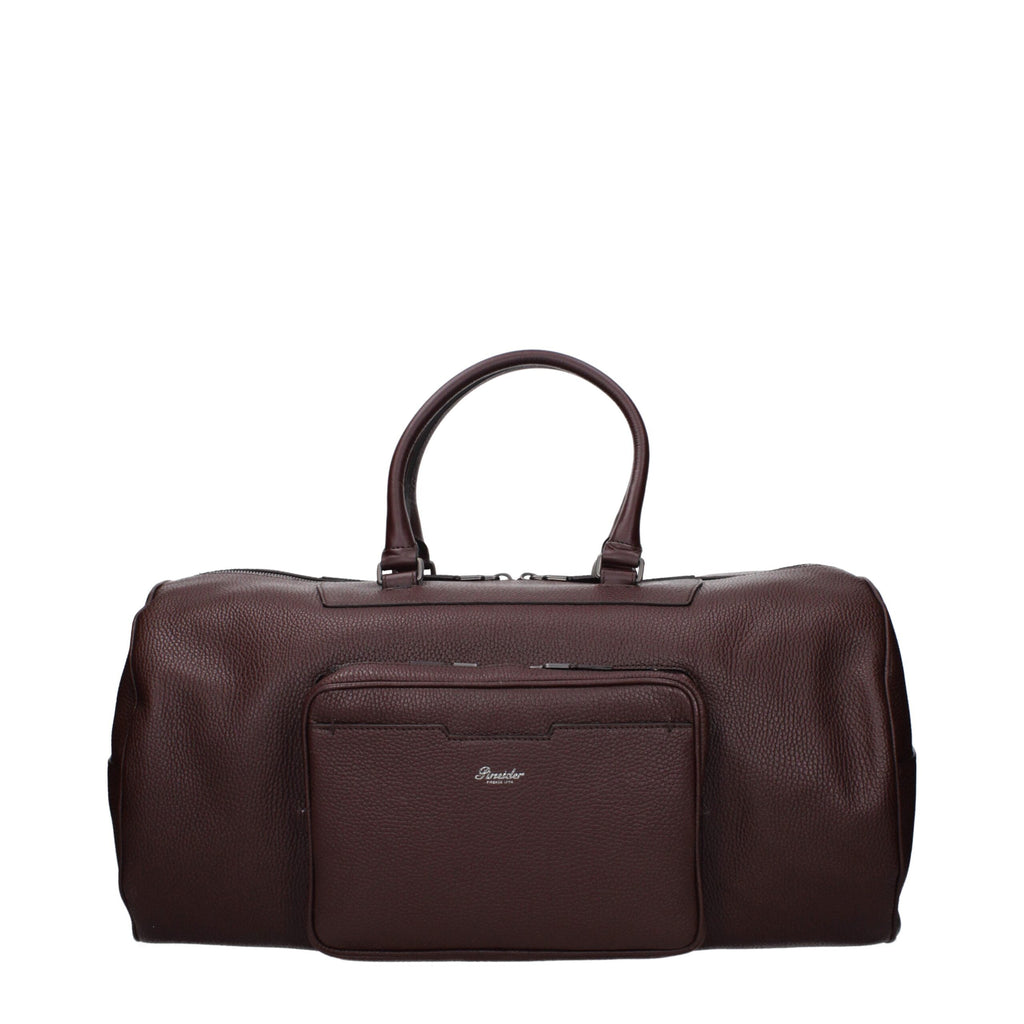 Pineider Brown Leather Luggage And Men's Travel