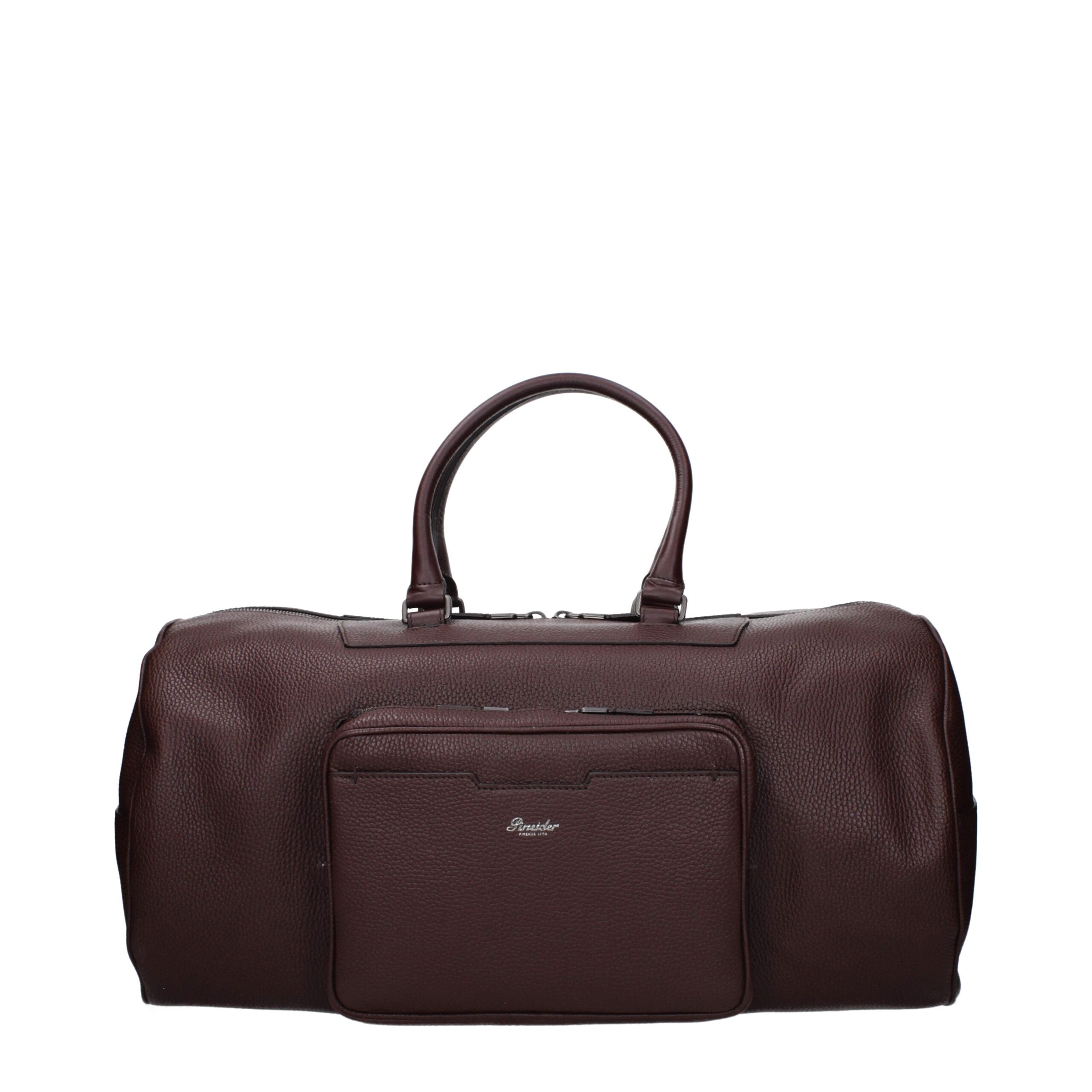 Pineider Brown Leather Luggage And Men's Travel