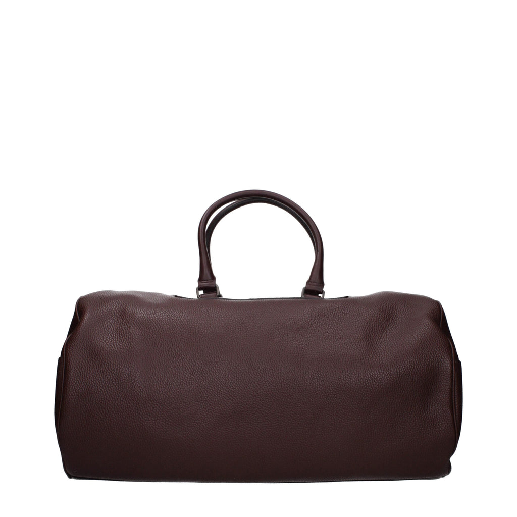 Pineider Brown Leather Luggage And Men's Travel