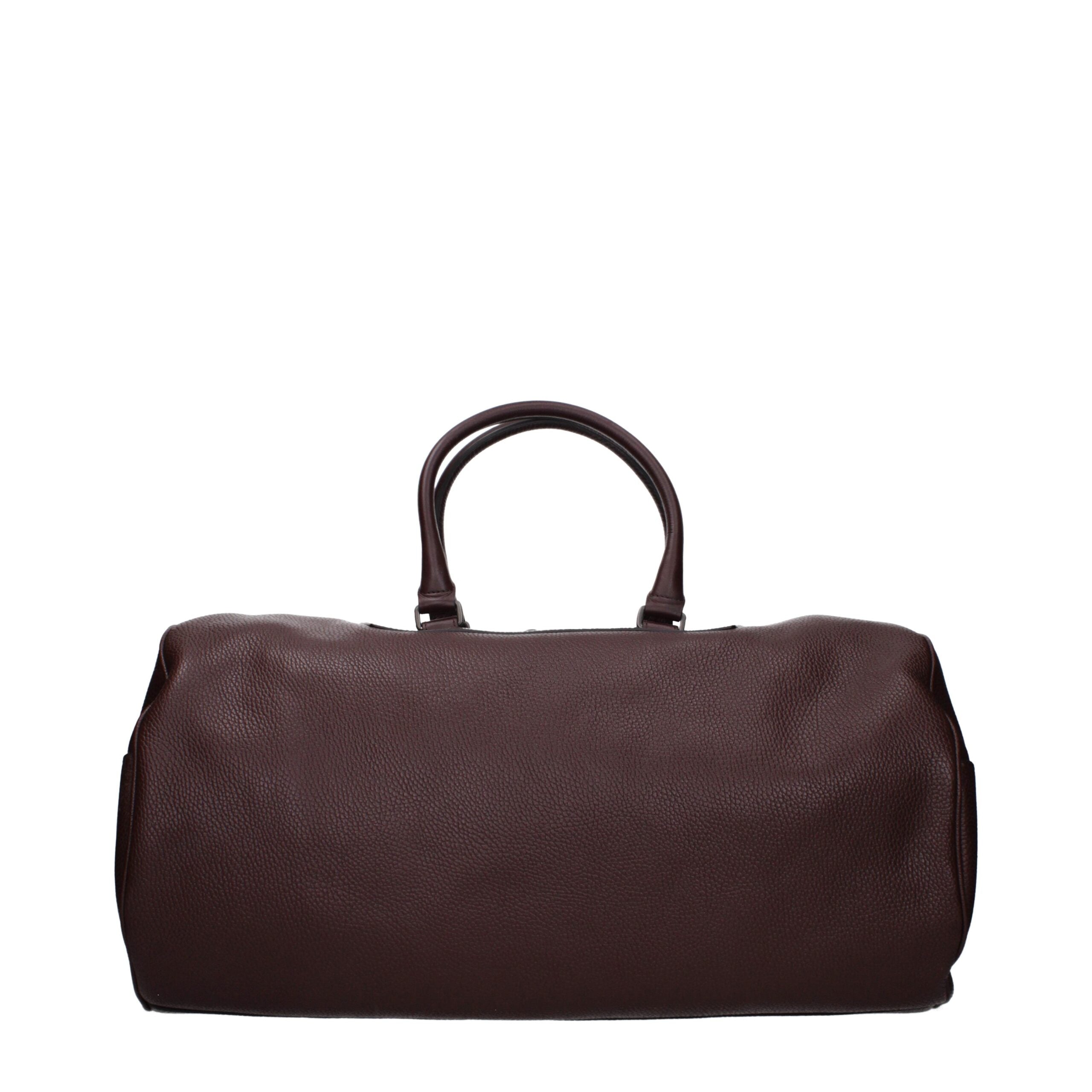 Pineider Brown Leather Luggage And Men's Travel