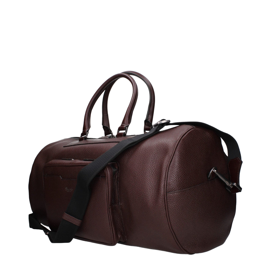 Pineider Brown Leather Luggage And Men's Travel