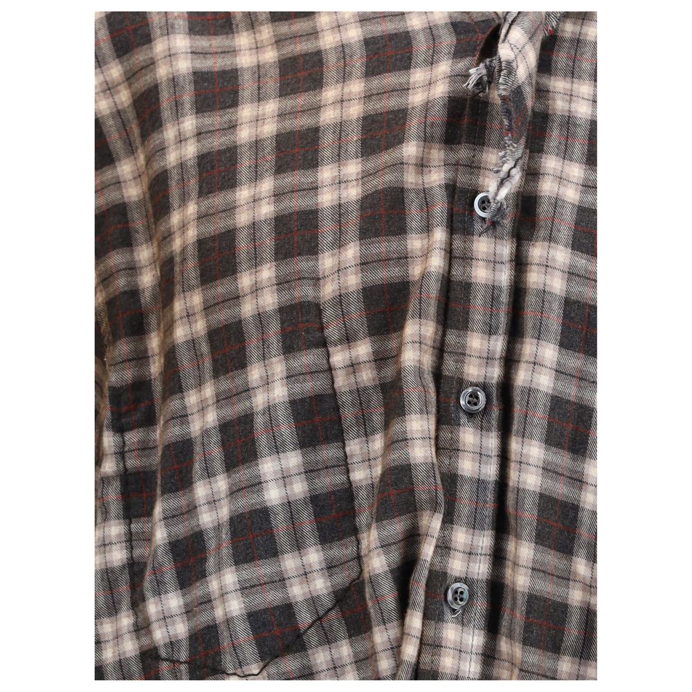 Dsquared² Brown Cotton Pattern Men's Shirt