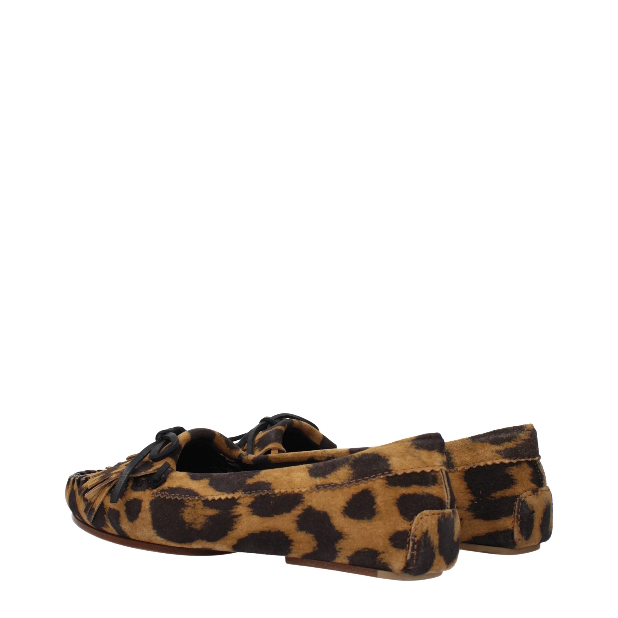 Paris Texas Brown Leather Slip-On Women's Loafers