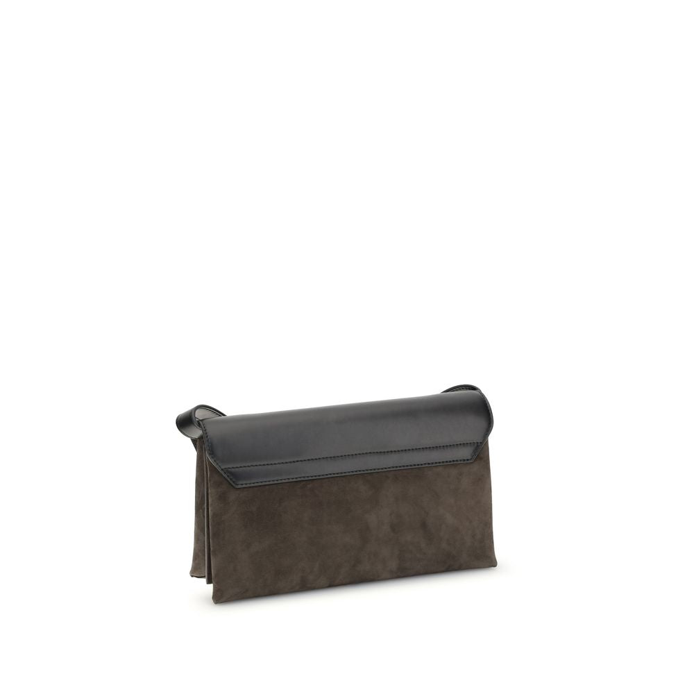 Brunello Cucinelli Black Leather Shoulder Women's Bag
