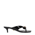 Versace Black Leather Stiletto Heel Women's Sandals