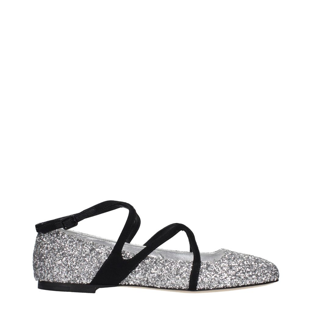 Jimmy Choo Gray Plastic Ballet Women's Flats