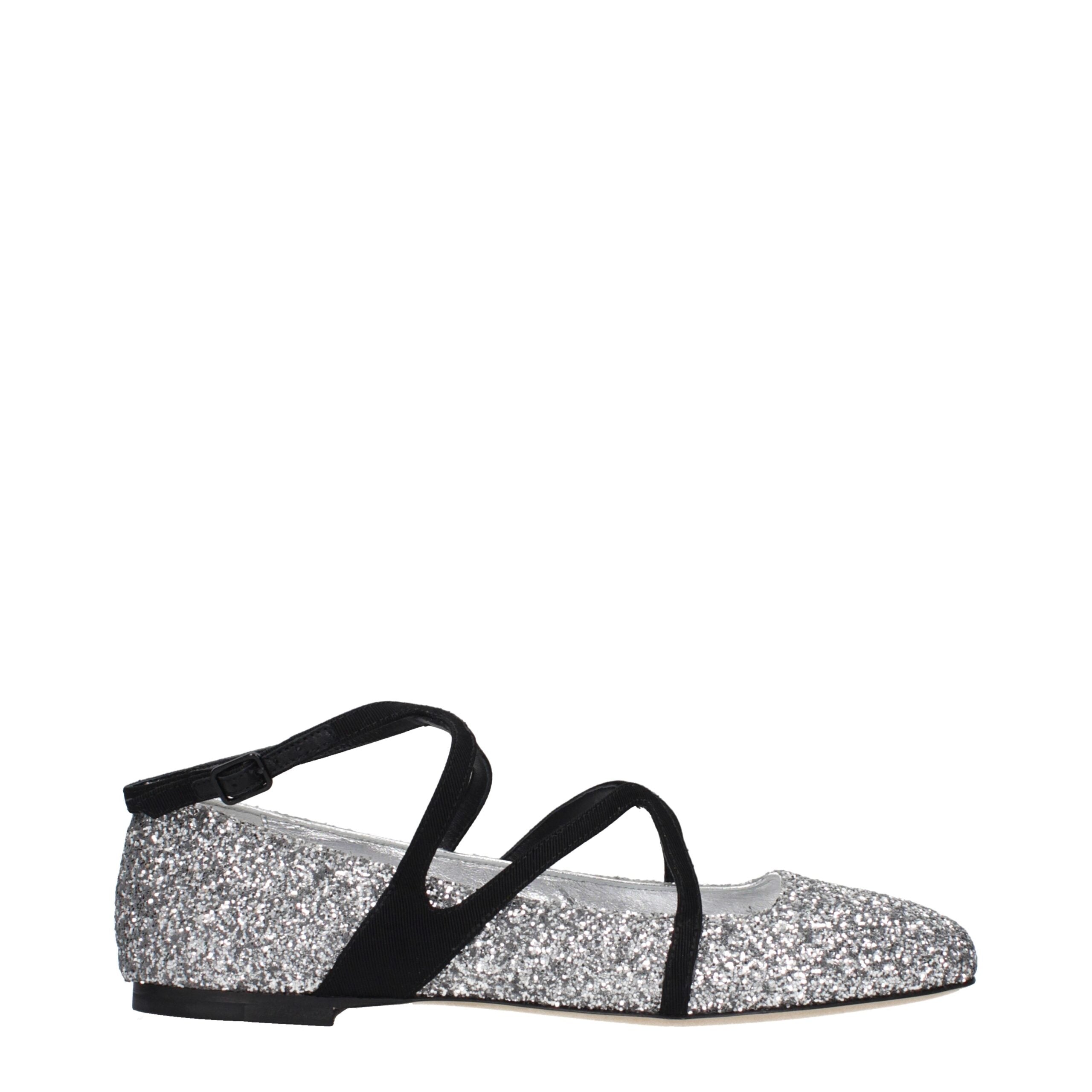 Jimmy Choo Gray Plastic Ballet Women's Flats