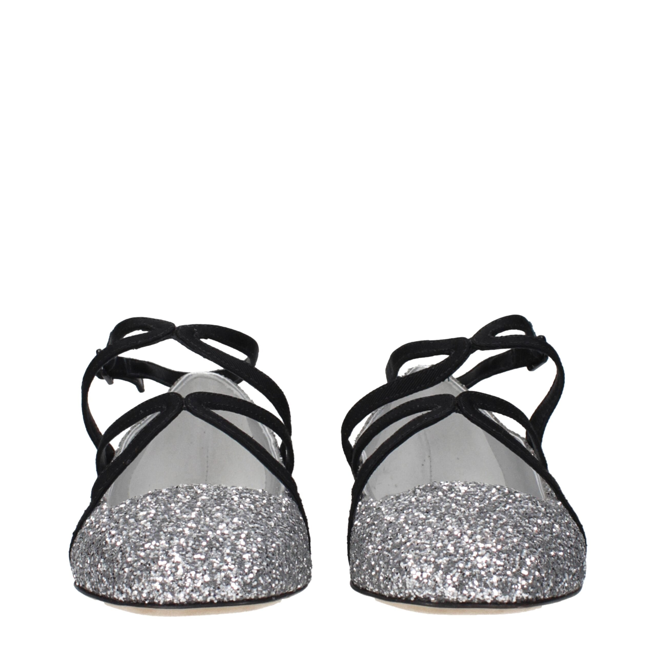 Jimmy Choo Gray Plastic Ballet Women's Flats