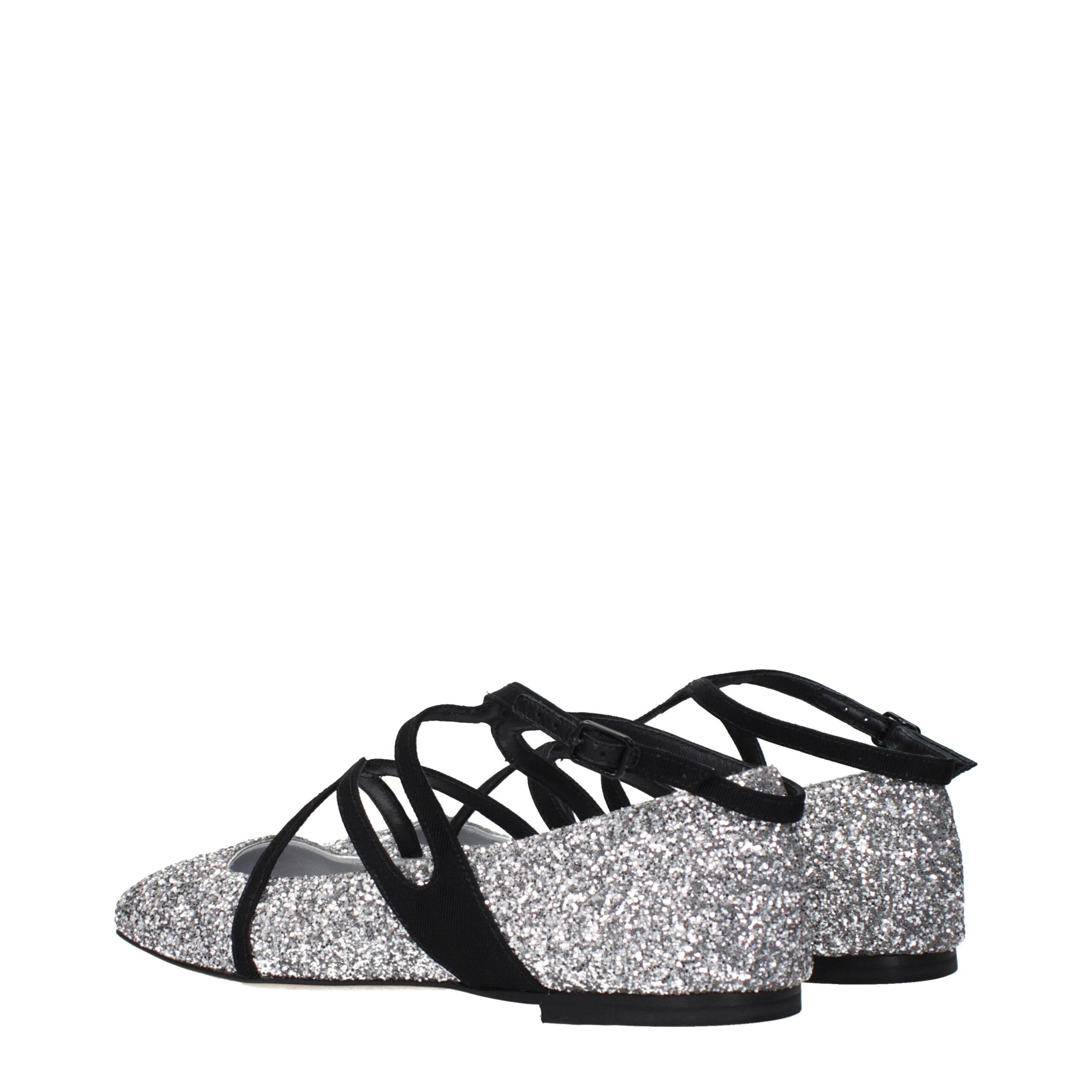 Jimmy Choo Gray Plastic Ballet Women's Flats