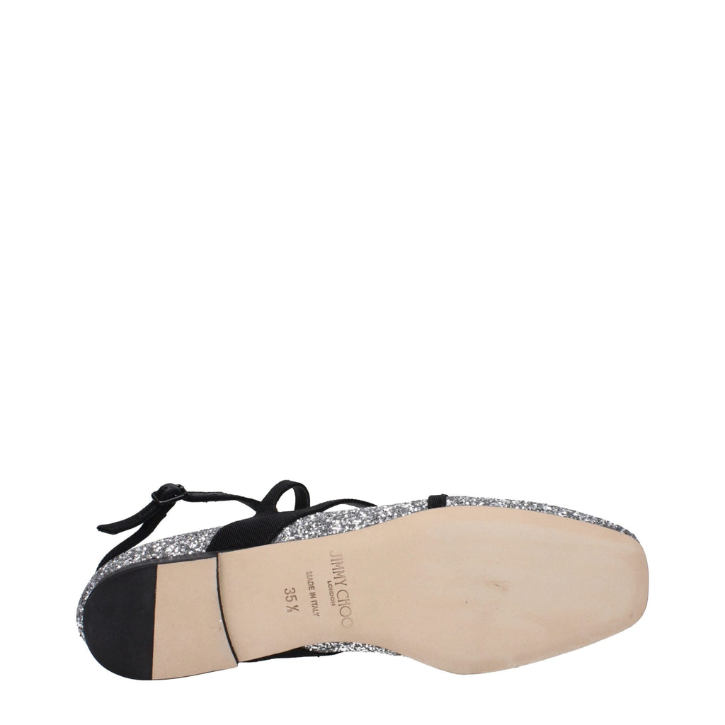 Jimmy Choo Gray Plastic Ballet Women's Flats