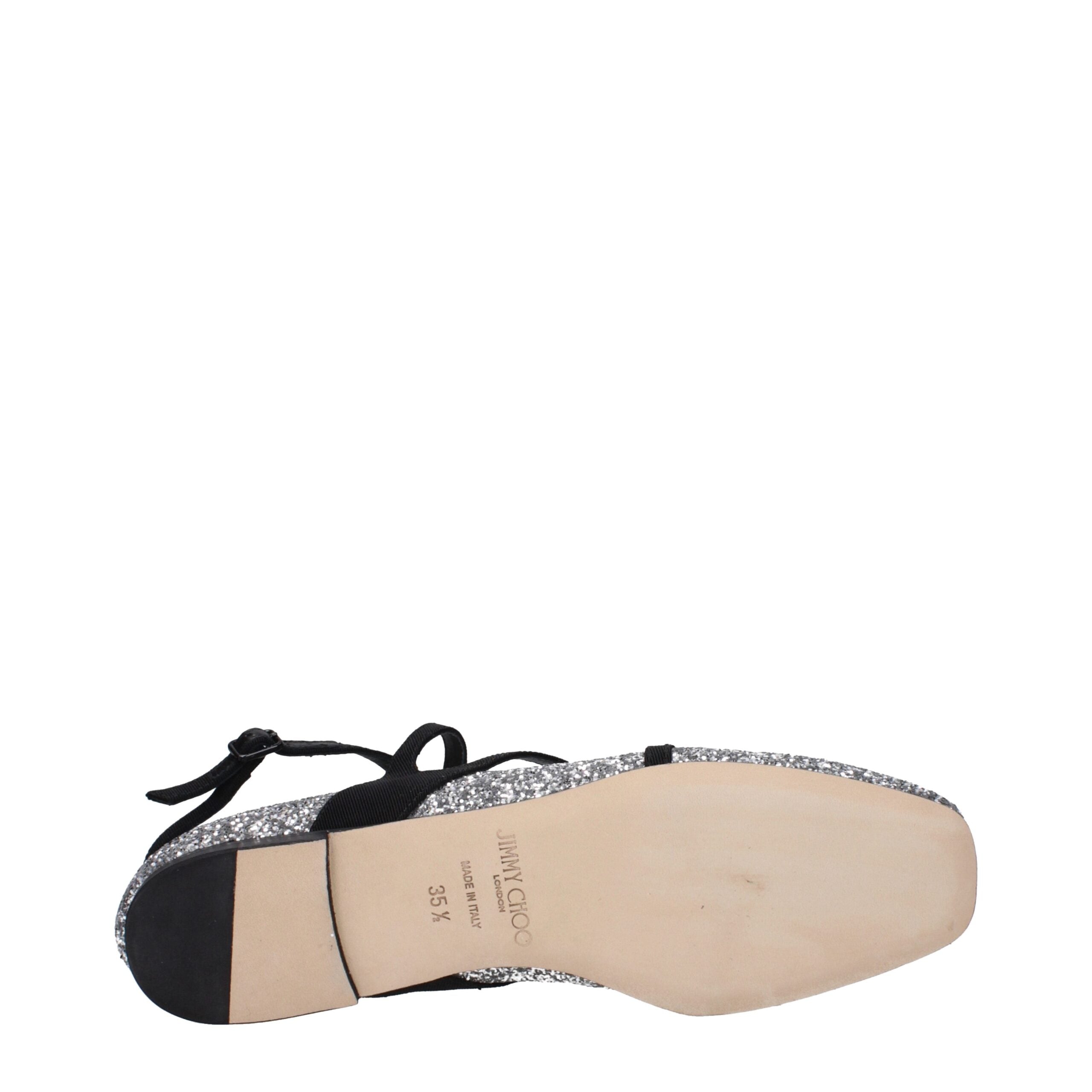 Jimmy Choo Gray Plastic Ballet Women's Flats