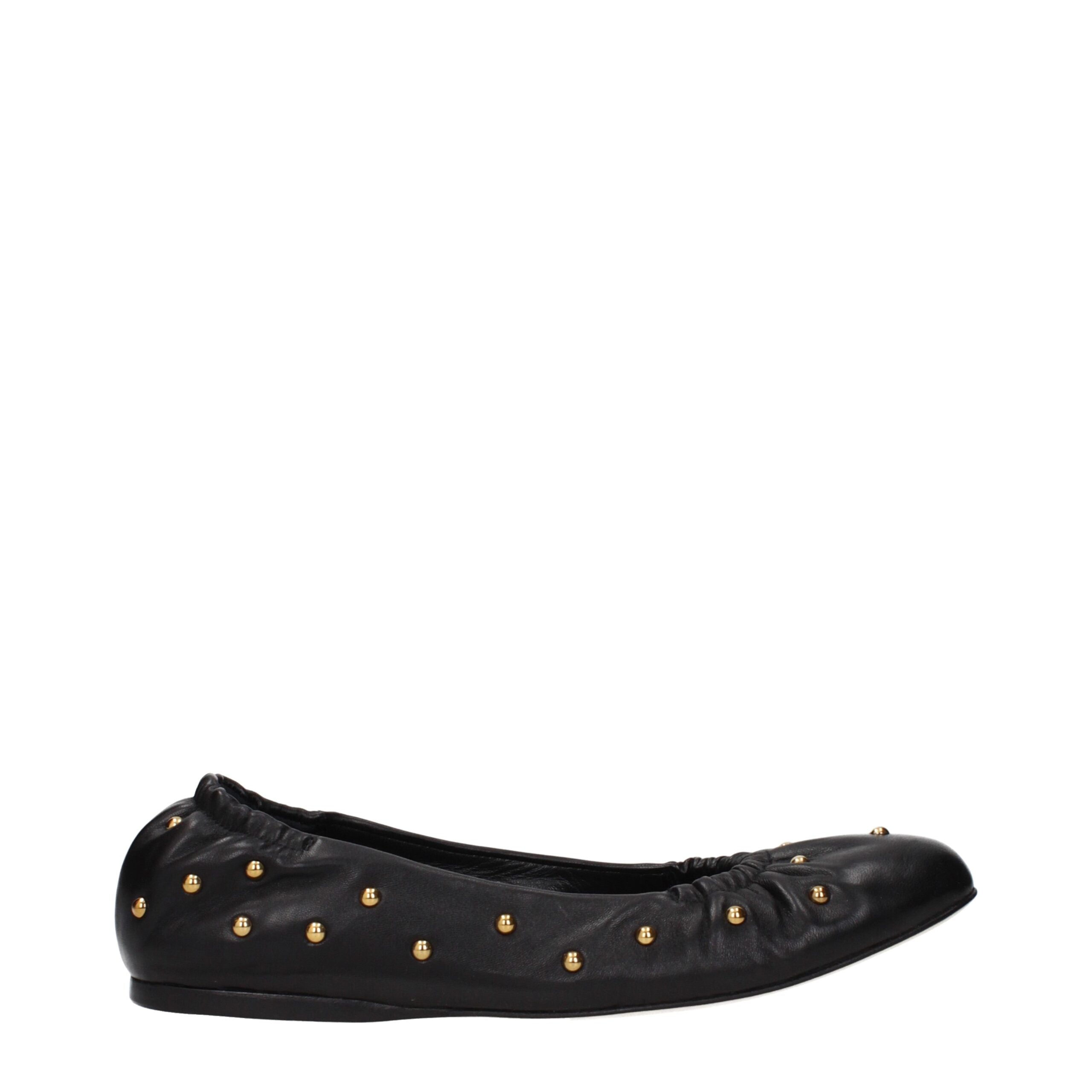 Chloé Black Leather Ballet Women's Flats
