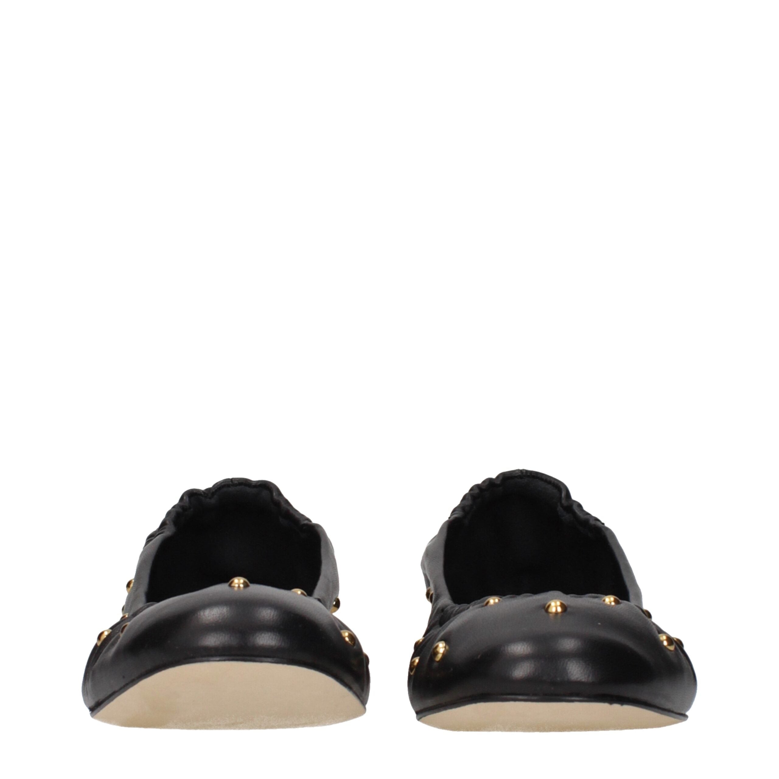 Chloé Black Leather Ballet Women's Flats