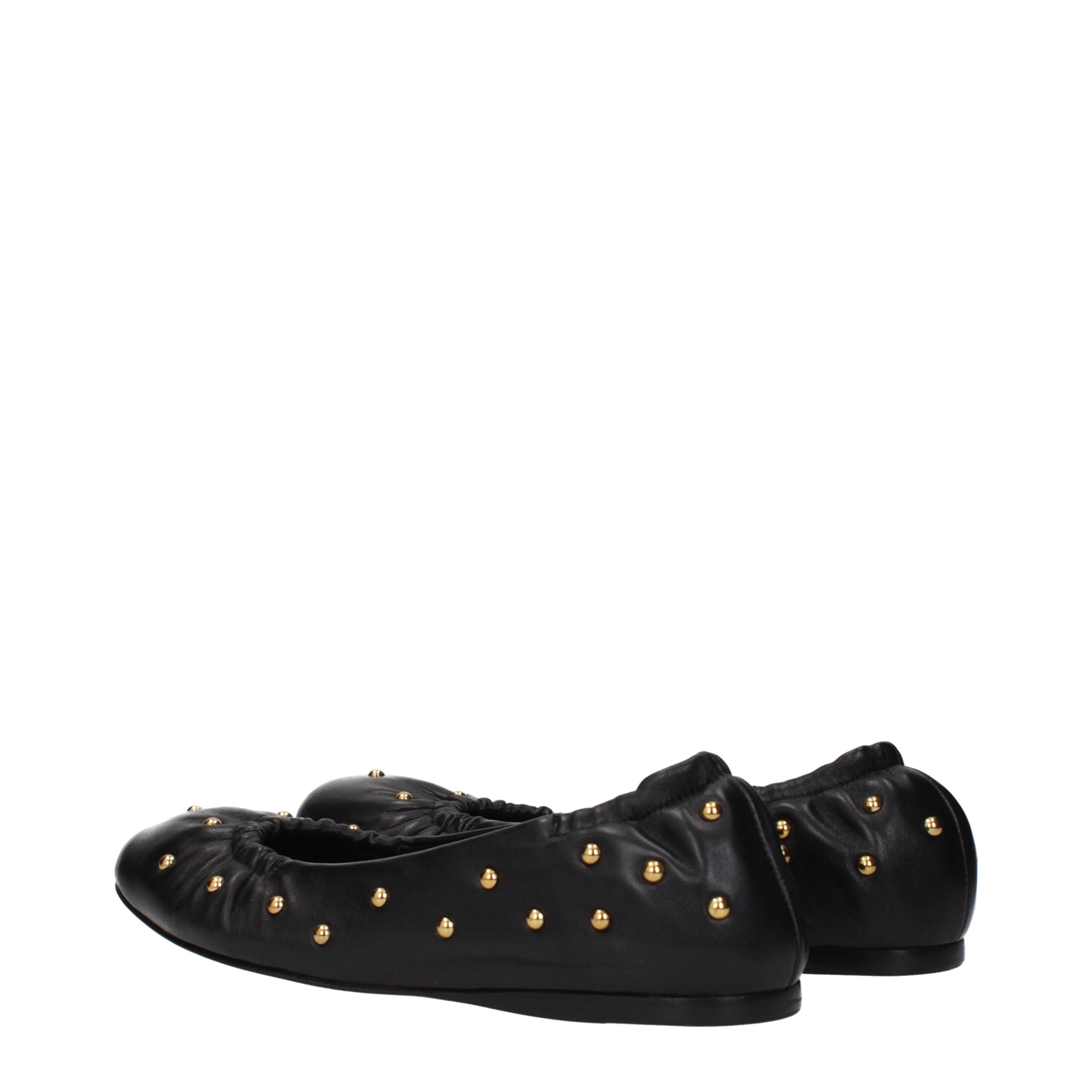 Chloé Black Leather Ballet Women's Flats