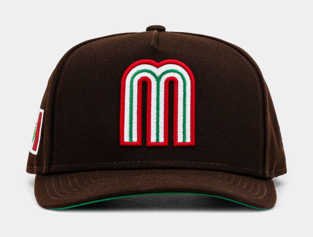 Exclusive Shoe Palace Exclusive Mexico Curve 950AF Snapback Mens Hat (Dark Brown) — OS — Front View