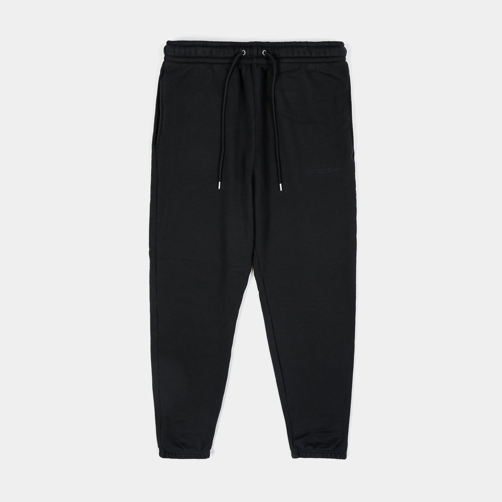 Exclusive Wordmark Fleece Joggers Mens Pants (Black) — S — Front View