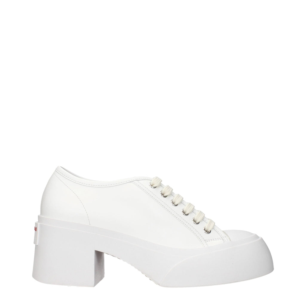 Marni White Leather Platform Women's Sneakers