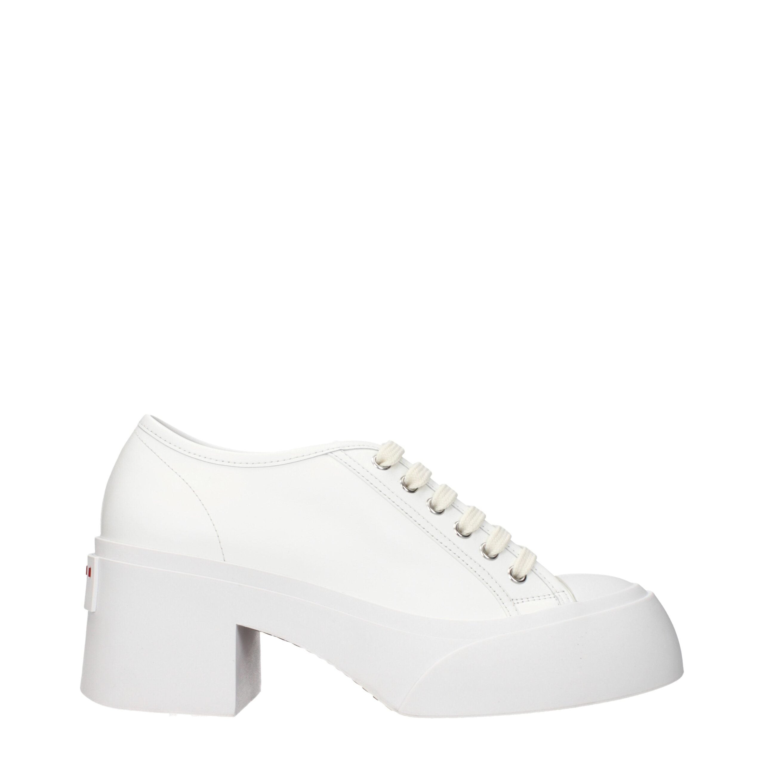 Marni White Leather Platform Women's Sneakers