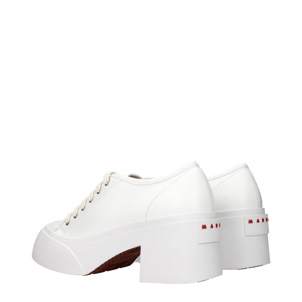 Marni White Leather Platform Women's Sneakers